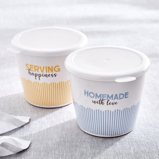 Bakers Pride Veha Set of 2 Melamine Printed Canisters - 700ml