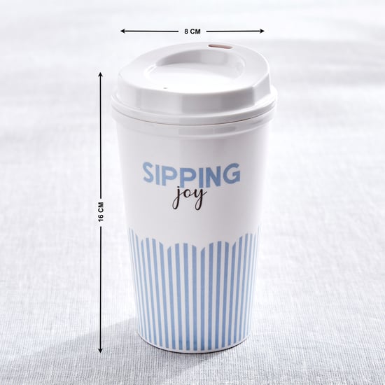 Bakers Pride Veha Set of 2 Melamine Printed Travel Tumbler with Lid - 450ml