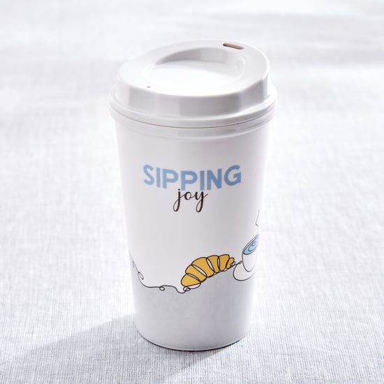 Bakers Pride Veha Set of 2 Melamine Printed Travel Tumbler with Lid - 450ml