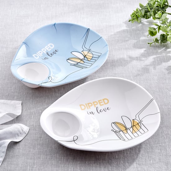Bakers Pride Veha Set of 2 Melamine Printed Chip and Dip Platters