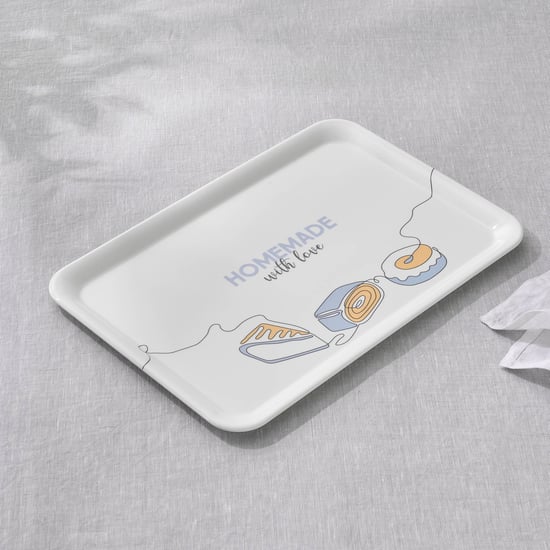 Bakers Pride Veha Melamine Printed Serving Tray - 35x24cm