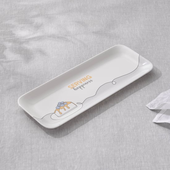 Bakers Pride Veha Melamine Printed Serving Platter - 35x13.5cm