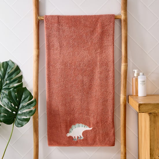 Slate Kids Dinosaur Cotton Embroidered Bath Towel - 120x60cm