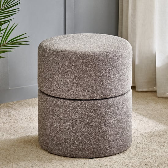 Elaine NXT Fabric Swivel Pouffe - Grey
