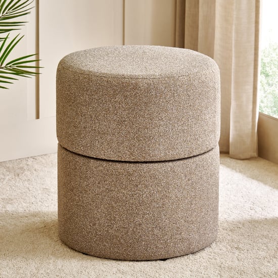 Elaine NXT Fabric Swivel Pouffe - Brown