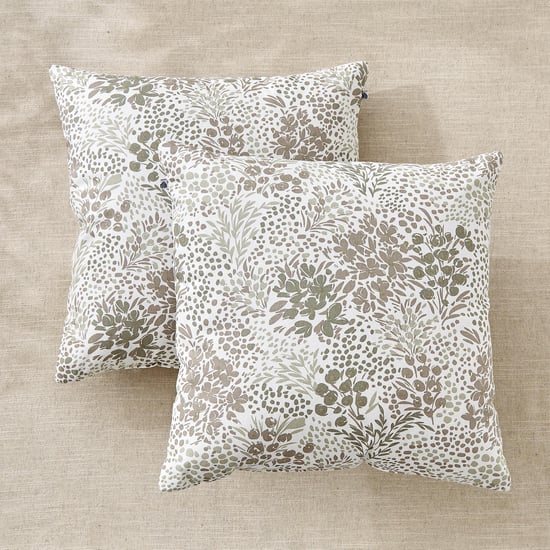 Ebony Grace Quince Set of 2 Printed Filled Cushions - 40x40cm