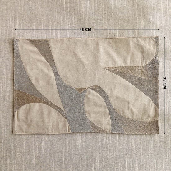 Glimmer Caden Cotton Zari Embroidered Placemat