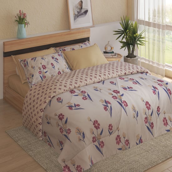 Athena Bryony 6Pcs Floral Print Double Bed-In-A-Bag Set