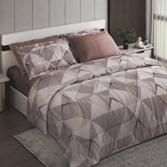 Athena Echocore 6Pcs Geometric Print Double Bed-In-A-Bag Set