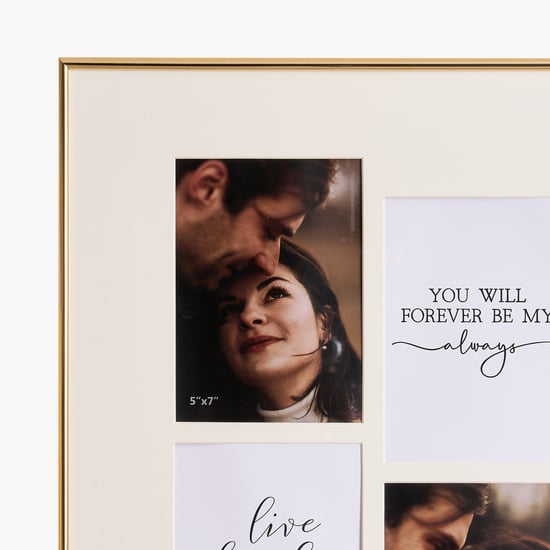 Sepia Allure Collage 4-Photo Frame - 40x50cm | Gold | Plastic