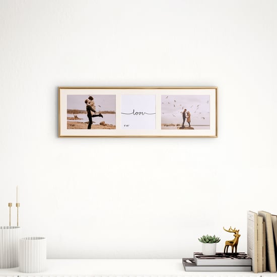 Sepia Allure Collage 3-Photo Frame - 55.5x17.5cm