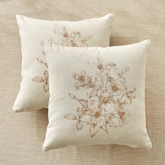 Pacific Halo Set of 2 Floral Print Cushion Covers - 40x40cm