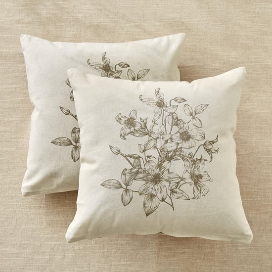 Pacific Halo Daisy Set of 2 Floral Print Cushion Covers - 40x40cm