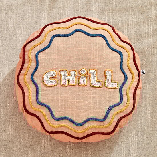 Glance Chill Embellished Filled Cushion - 40x40cm