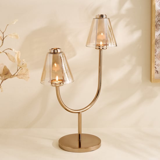 Monalisa Glass and Metal Multi T-Light Holder