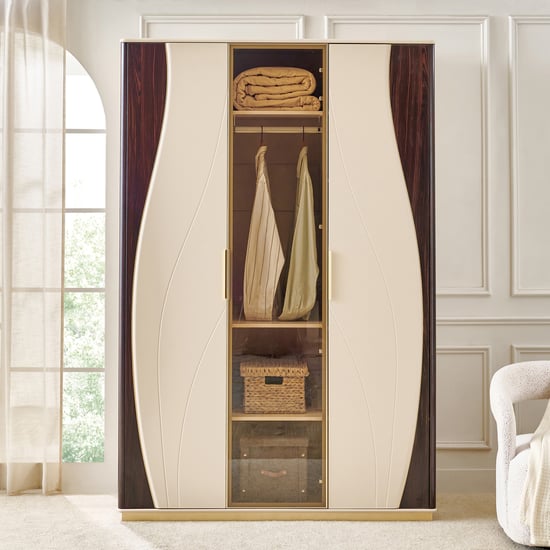 Monalisa 3-Door Wardrobe - Brown