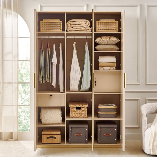 Monalisa 3-Door Wardrobe - Brown