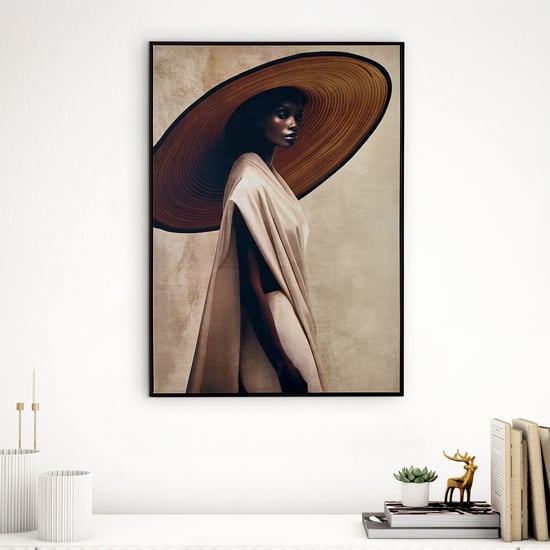Artistry Cocoa Canvas African Lady Picture Frame - 50x70cm