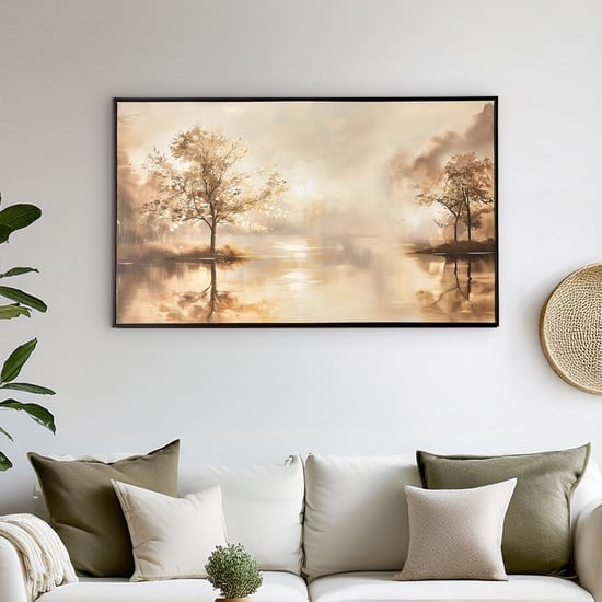 Artistry Cocoa Canvas Hand Painted Scenery Picture Frame - 100x60cm