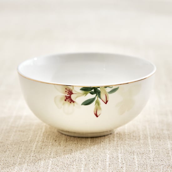 Amara Azalea Maya Bone China Floral Print Katori - 240ml