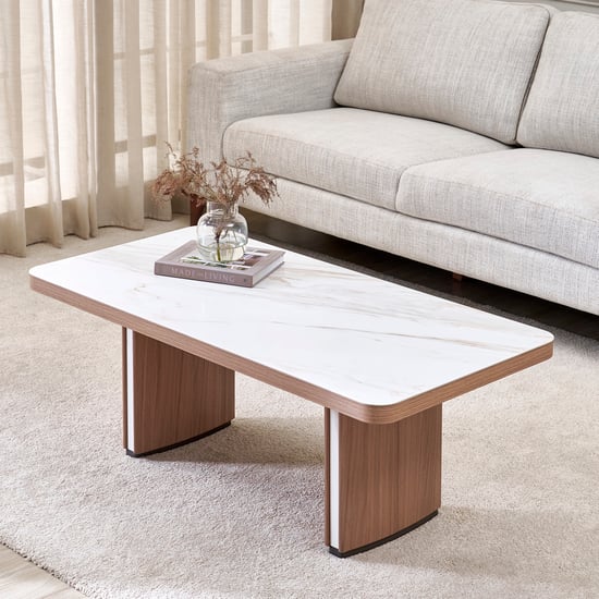 Ivy Sintered Stone Top Coffee Table - Walnut