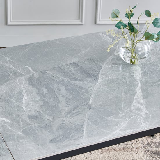 Arcane Sintered Stone Top 4-6 Seater Extendable Dining Table - Grey