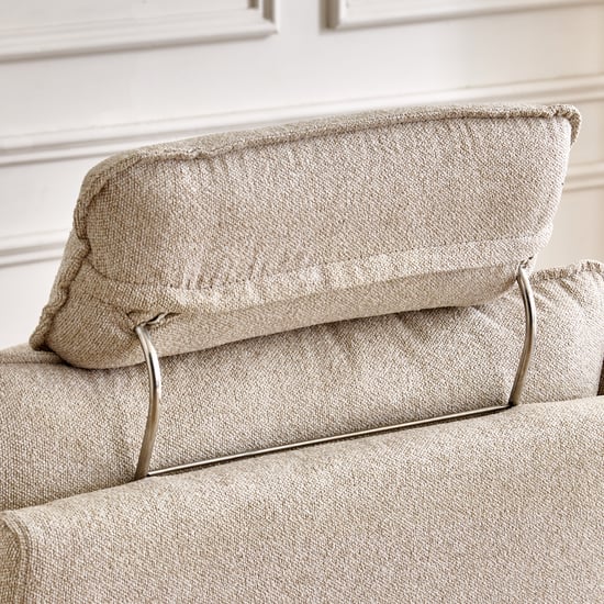 Clair Fabric 3-Seater Sofa with Motion Backrest - Beige