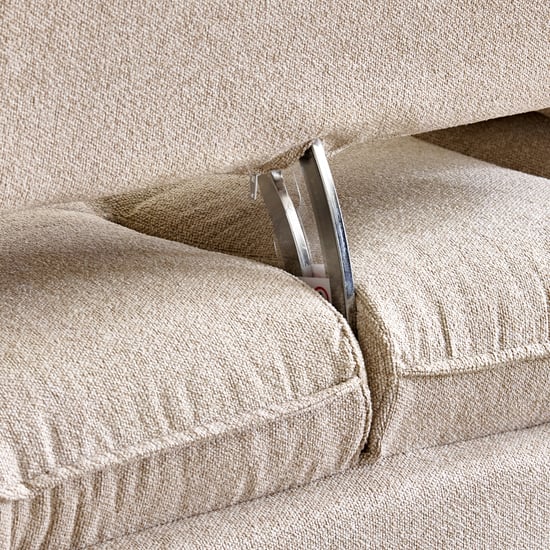 Clair Fabric 3-Seater Sofa with Motion Backrest - Beige