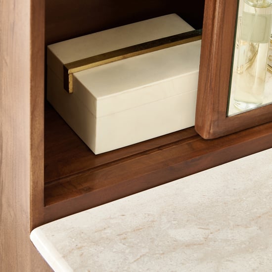 Nuqta Acacia Wood Dresser Mirror - Walnut