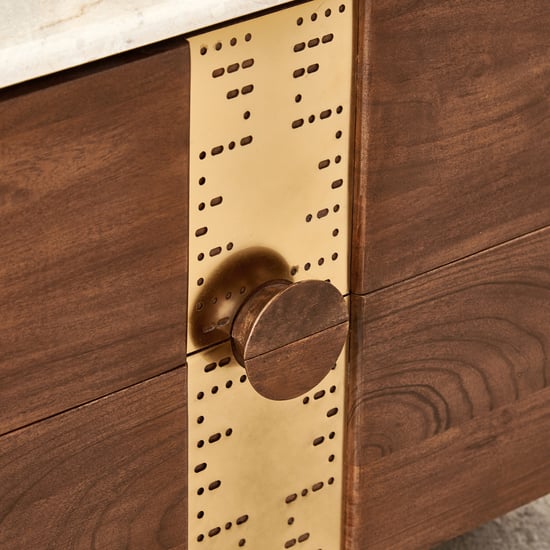 Nuqta Acacia Wood Dresser Mirror - Walnut