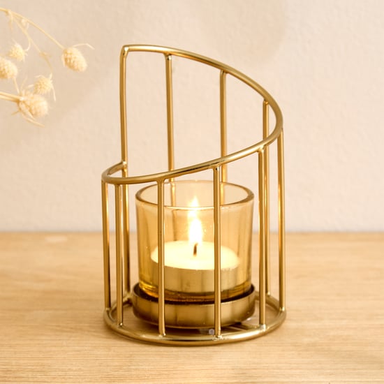 Salsa Apurva Glass Spiral T-Light Holder - Small