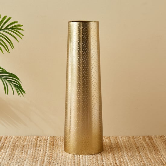 Colossal Athan Metal Etched Vase - Large
