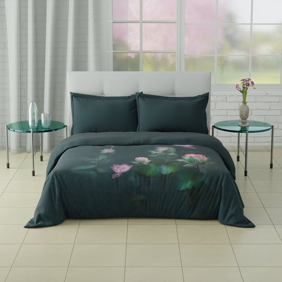 SPACES Elegance Noir Cotton Printed Double Quilt