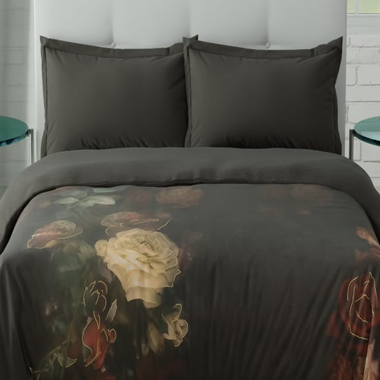 SPACES Elegance Noir Cotton Printed Double Quilt