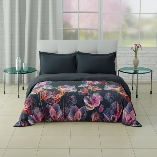 SPACES Elegance Noir Cotton Printed Double Quilt