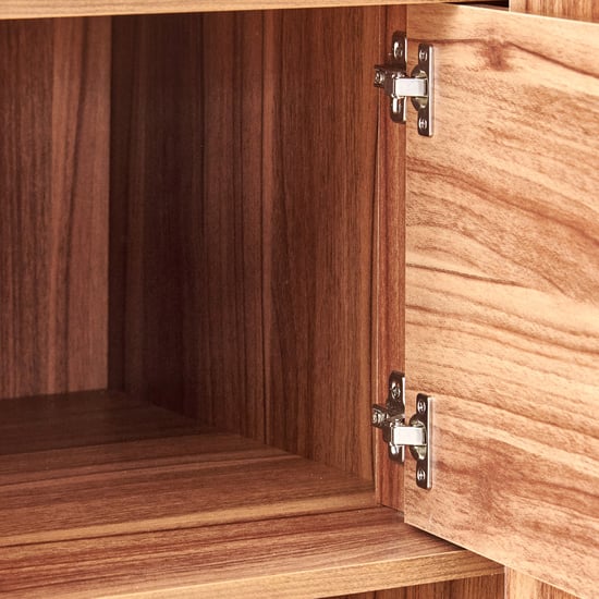 Shoji 2-Door Wardrobe with Curio - Brown