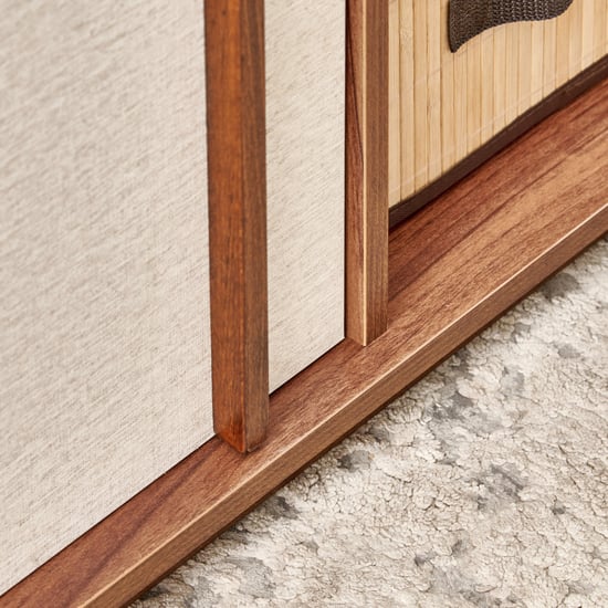 Shoji 2-Door Wardrobe with Curio - Brown