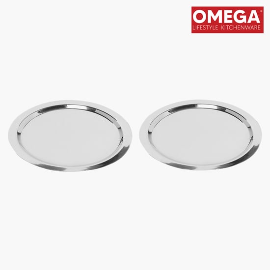 OMEGA Set of 2 Stainless Steel Tope Lid