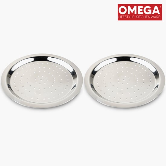 OMEGA Set of 2 Stainless Steel Multipurpose Tope Lid