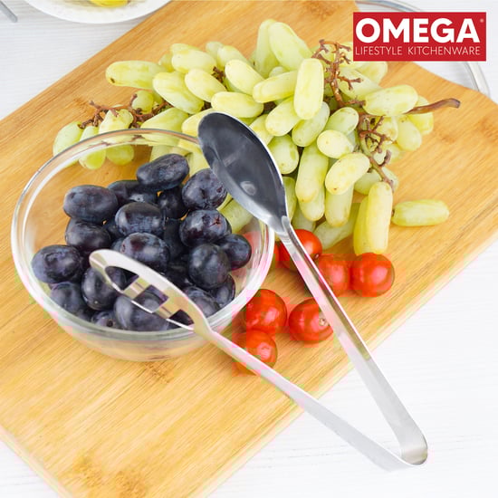 OMEGA Stainless Steel Slotted Tong