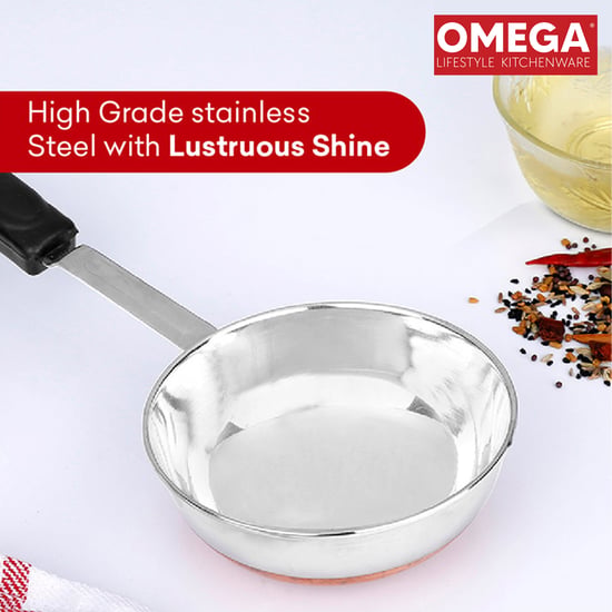 OMEGA Stainless Steel Copper Bottom Tadka Pan - 300ml