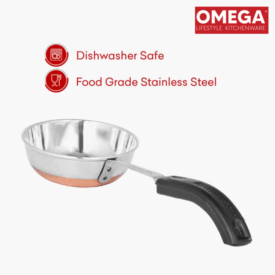 OMEGA Stainless Steel Copper Bottom Tadka Pan - 300ml