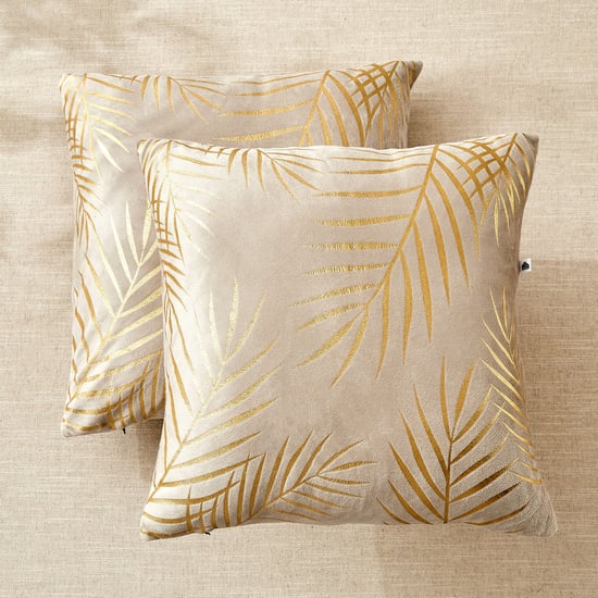 Corsica Dazzle Set of 2 Foil-Printed Cushion Covers - 40x40cm