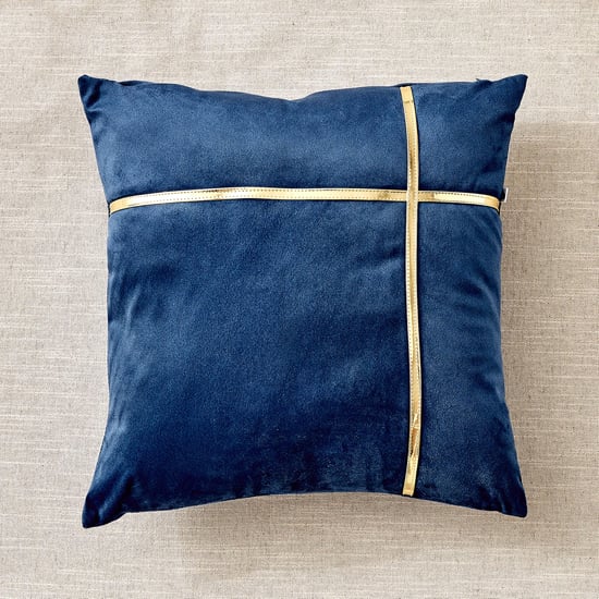 Corsica Gleam Lace Applique Filled Cushion - 40x40cm