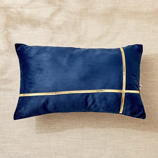 Corsica Gleam Lace Applique Filled Cushion - 50x30cm