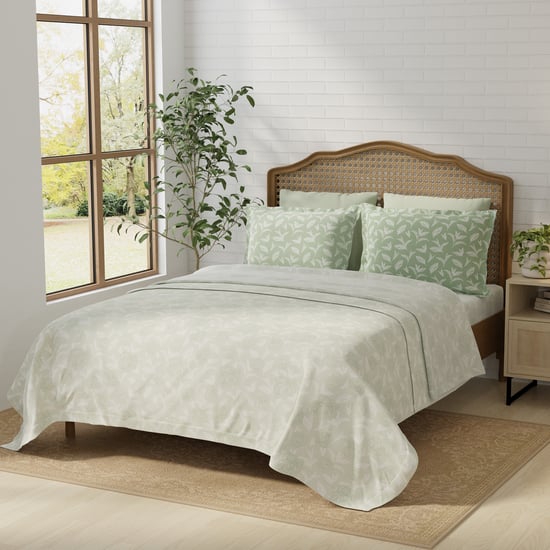 LAYERS Pure Nest Cotton 180TC Floral Print 3Pcs Super King Bedsheet Set