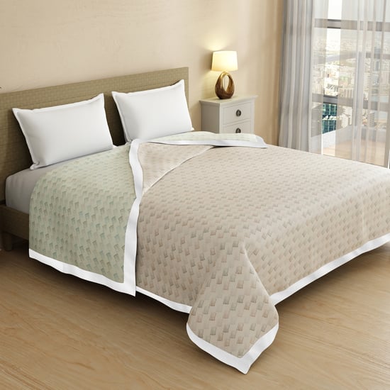 BOUTIQUE LIVING Zen Living Tencel Printed Reversible Double Dohar