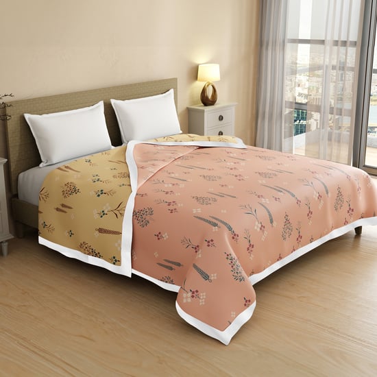 BOUTIQUE LIVING Valatia Karigari Cotton Floral Print Reversible Double Dohar