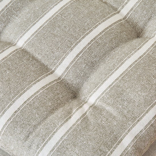 Nomad Orbit Monolith Striped Chair Pad - 40x40cm | Grey | Cotton