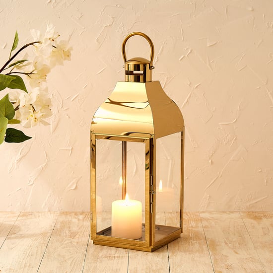 Selena Steel and Glass Lantern - Medium